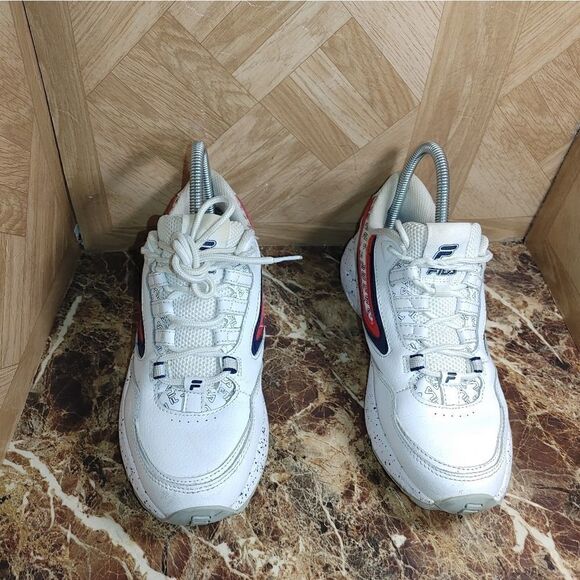 Fila women's lace-up old skool white running shoes sneaker size 7.5 - Picture 8 of 10